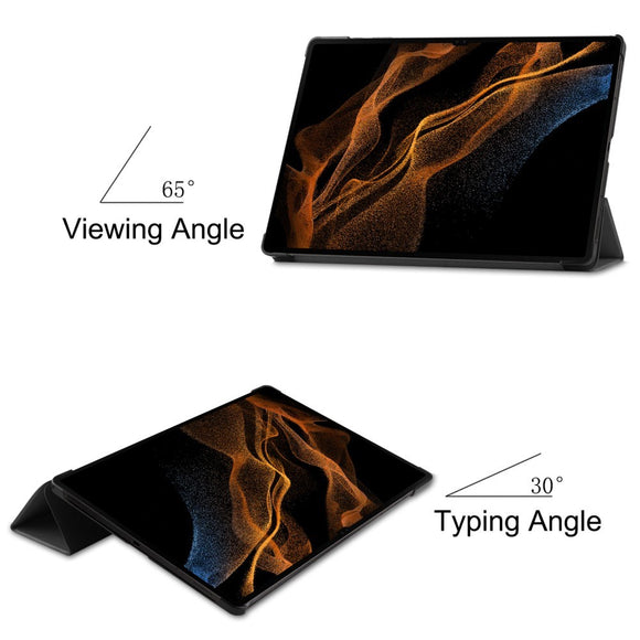 EIDERWOOD Samsung Galaxy Tab S10 Ultra Tri-Fold Læder Cover m. Pencil Holder - Grå