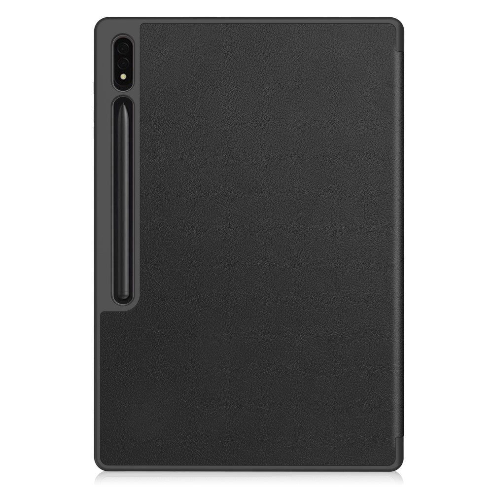 Samsung Galaxy Tab S10 Ultra Tri-Fold Læder Cover m. Standerfunktion - Sort