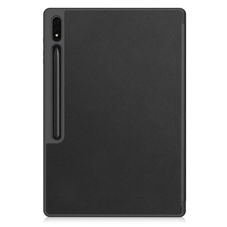 Samsung Galaxy Tab S10 Ultra Tri-Fold Læder Cover m. Standerfunktion - Sort