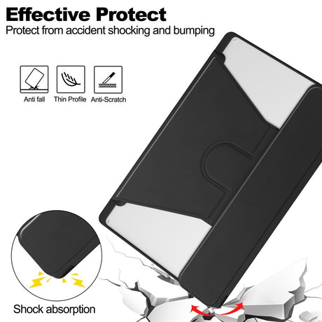 EIDERWOOD Samsung Galaxy Tab S10 Ultra Vegansk Læder Cover m. Roterende Ståfunktion - Sort