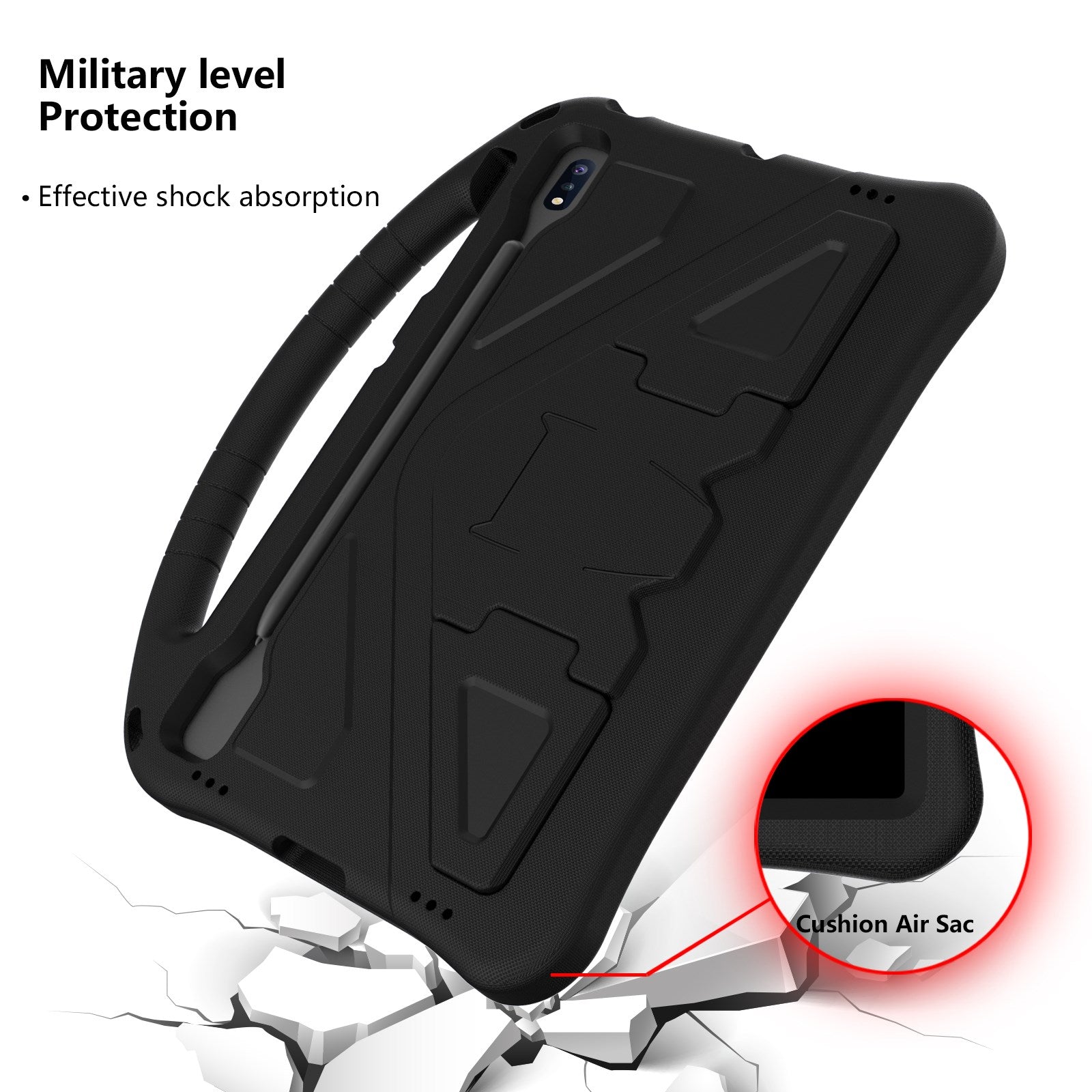 EIDERWOOD Samsung Galaxy Tab S10+ Børnecover m. Kickstand - Sort