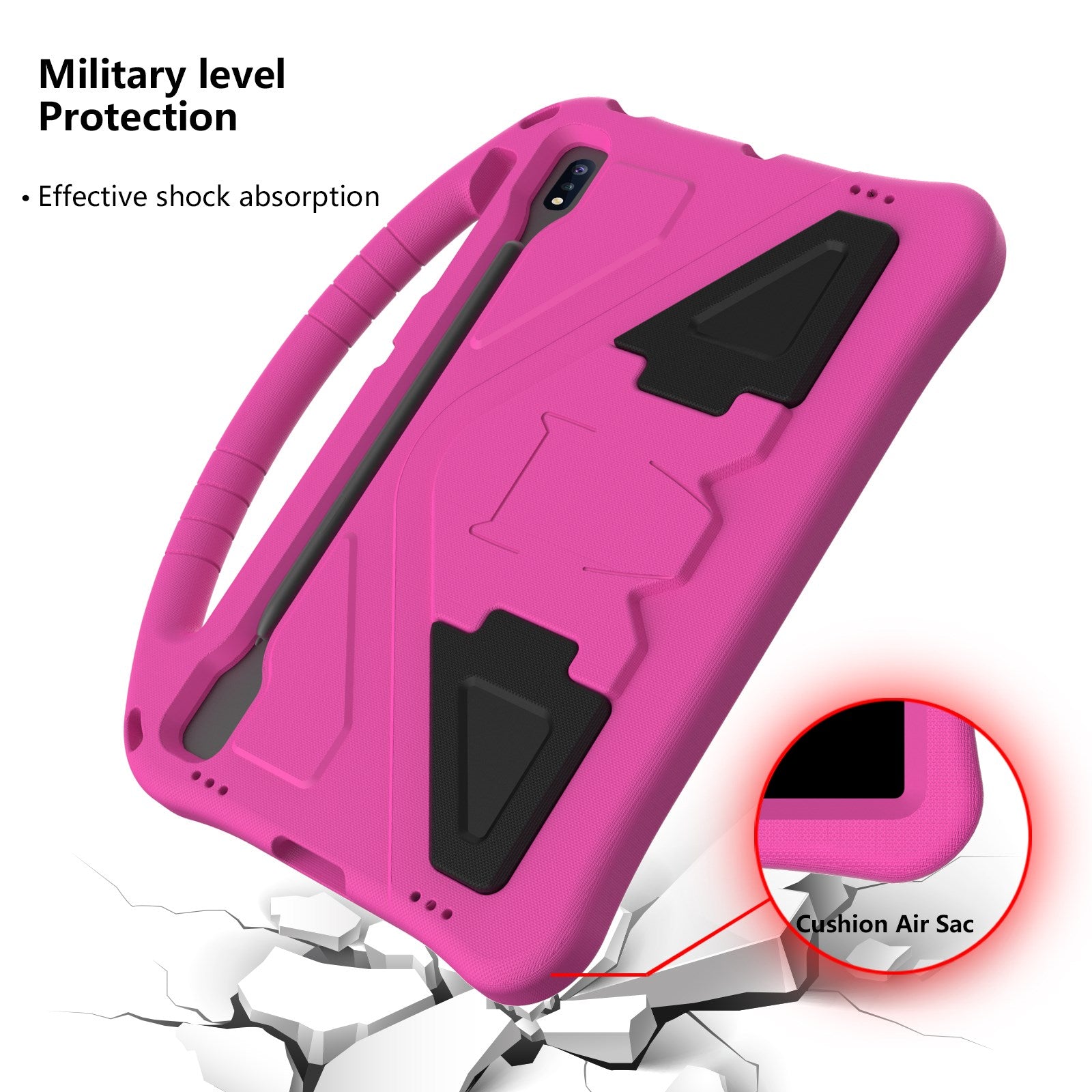 EIDERWOOD Samsung Galaxy Tab S10+ Børnecover m. Kickstand - Pink