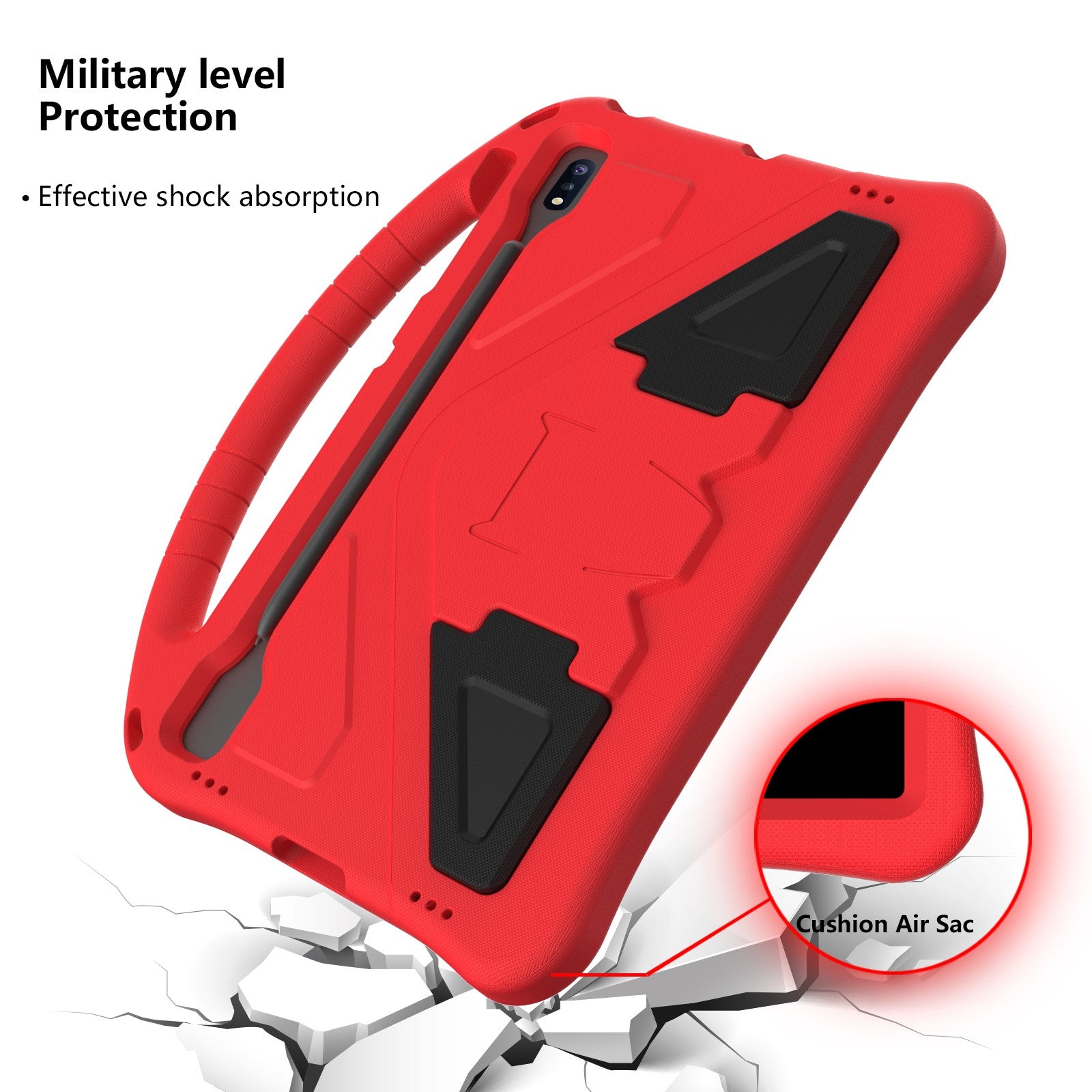EIDERWOOD Samsung Galaxy Tab S10+ Børnecover m. Kickstand - Rød