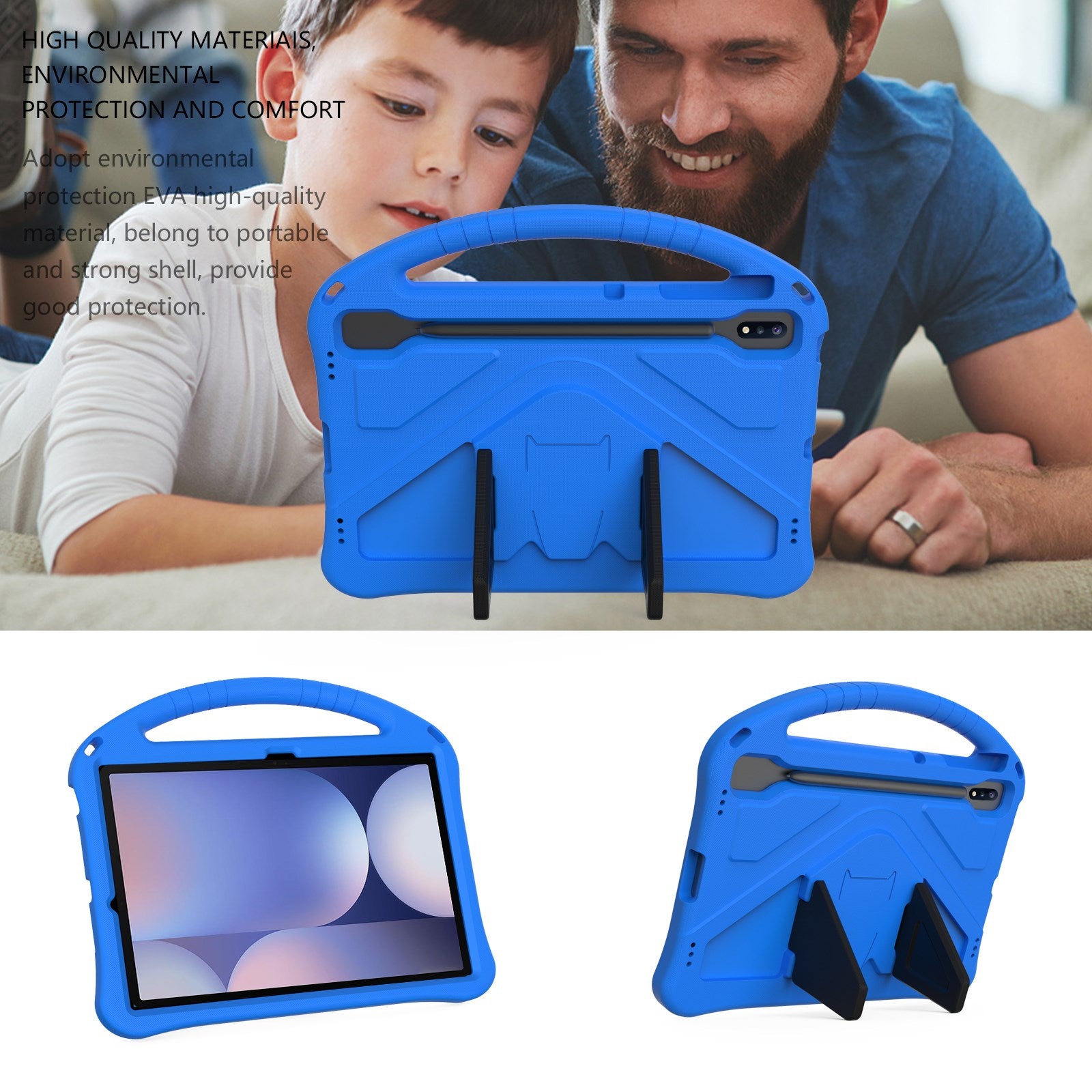 EIDERWOOD Samsung Galaxy Tab S10+ Børnecover m. Kickstand - Blå