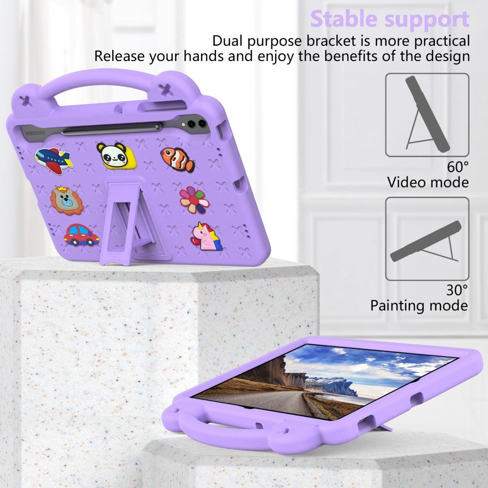 EVA-sikkerhedscase til børn: Samsung Galaxy Tab S10+ /Tab S9+ /Tab S8+ /Tab S7+ Tablet Cover - Lilla