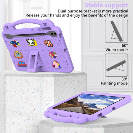 EVA-sikkerhedscase til børn: Samsung Galaxy Tab S10+ /Tab S9+ /Tab S8+ /Tab S7+ Tablet Cover - Lilla