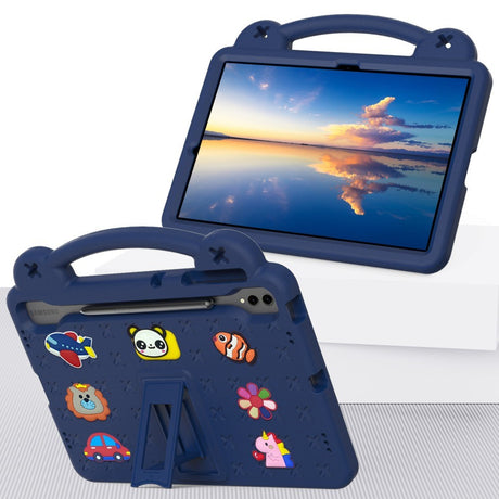 EVA-sikkerhedscase til børn: Samsung Galaxy Tab S10+ /Tab S9+ /Tab S8+ /Tab S7+ Tablet Cover - Mørkeblå