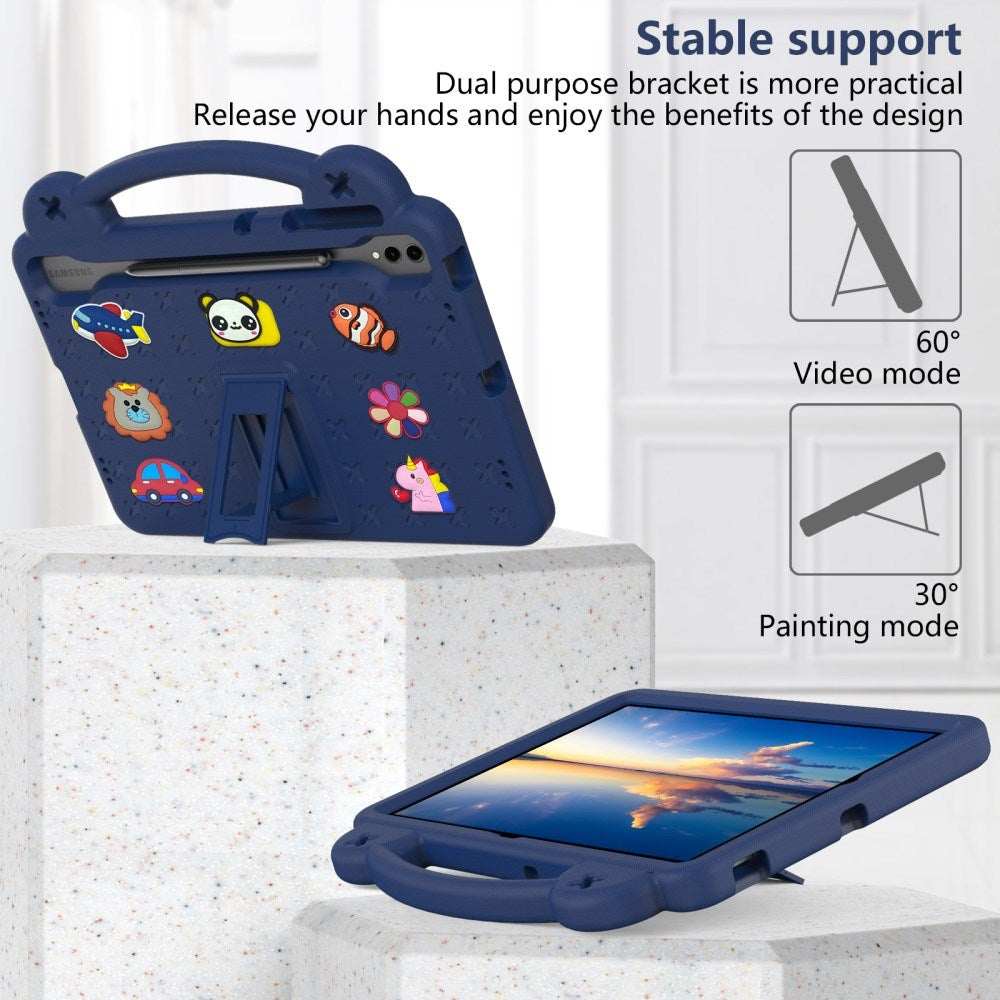EVA-sikkerhedscase til børn: Samsung Galaxy Tab S10+ /Tab S9+ /Tab S8+ /Tab S7+ Tablet Cover - Mørkeblå