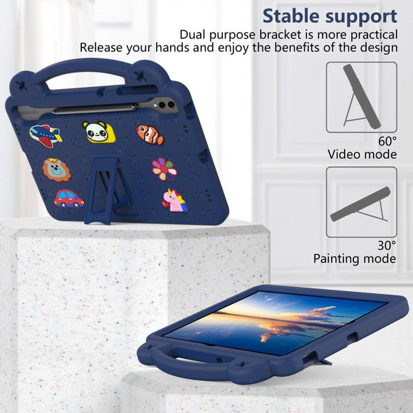 EVA-sikkerhedscase til børn: Samsung Galaxy Tab S10+ /Tab S9+ /Tab S8+ /Tab S7+ Tablet Cover - Mørkeblå