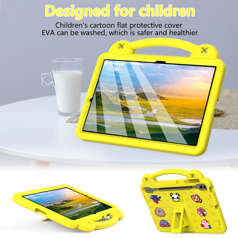 EVA-sikkerhedscase til børn: Samsung Galaxy Tab S10+ /Tab S9+ /Tab S8+ /Tab S7+ Tablet Cover - Gul
