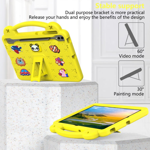 EVA-sikkerhedscase til børn: Samsung Galaxy Tab S10+ /Tab S9+ /Tab S8+ /Tab S7+ Tablet Cover - Gul
