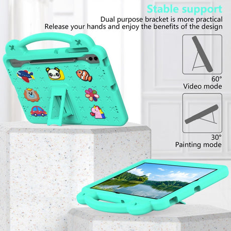 EVA-sikkerhedscase til børn: Samsung Galaxy Tab S10+ /Tab S9+ /Tab S8+ /Tab S7+ Tablet Cover - Grøn