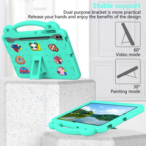 EVA-sikkerhedscase til børn: Samsung Galaxy Tab S10+ /Tab S9+ /Tab S8+ /Tab S7+ Tablet Cover - Grøn