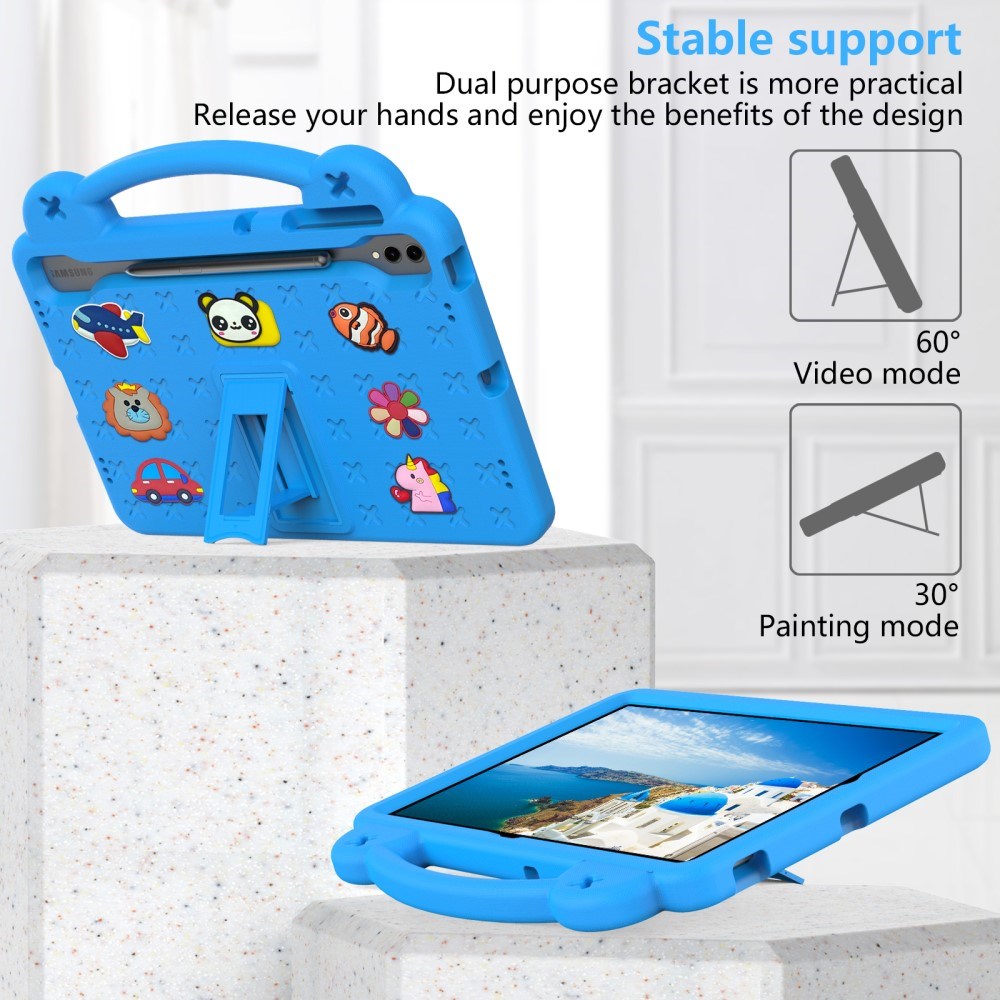 EVA-sikkerhedscase til børn: Samsung Galaxy Tab S10+ /Tab S9+ /Tab S8+ /Tab S7+ Tablet Cover - Blå