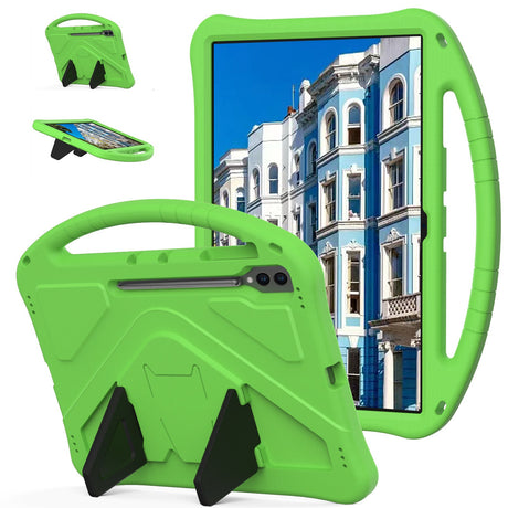 EIDERWOOD Samsung Galaxy Tab S10 Ultra Børnecover m. Kickstand - Grøn