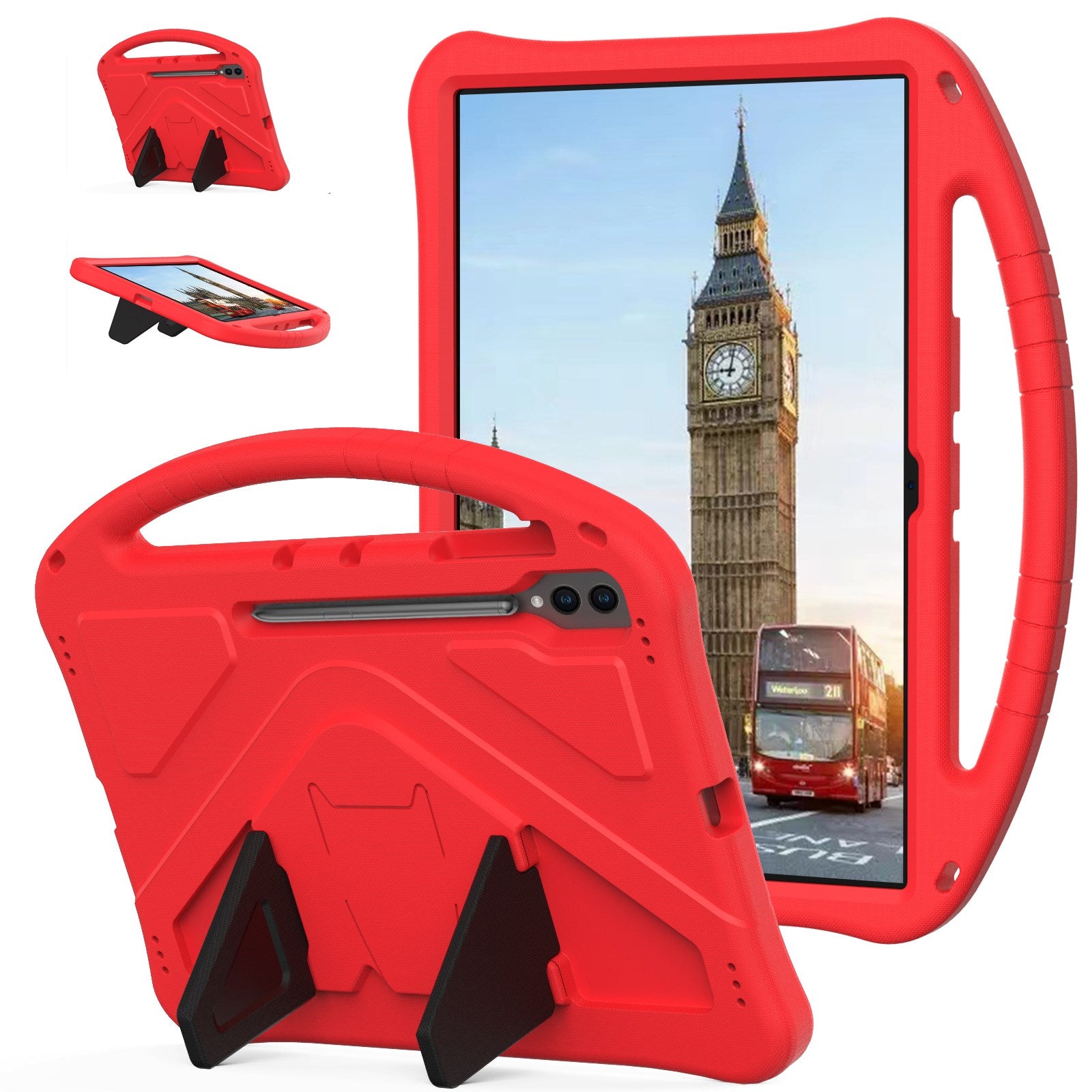 EIDERWOOD Samsung Galaxy Tab S10 Ultra Børnecover m. Kickstand - Rød
