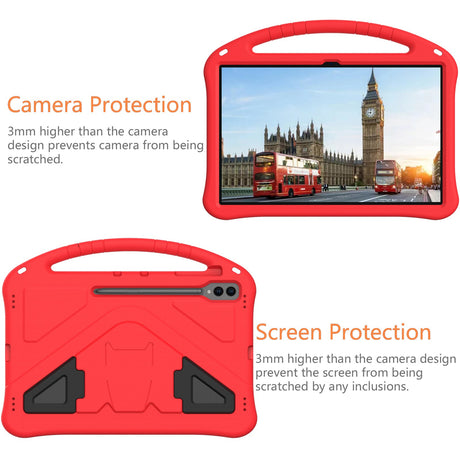 EIDERWOOD Samsung Galaxy Tab S10 Ultra Børnecover m. Kickstand - Rød