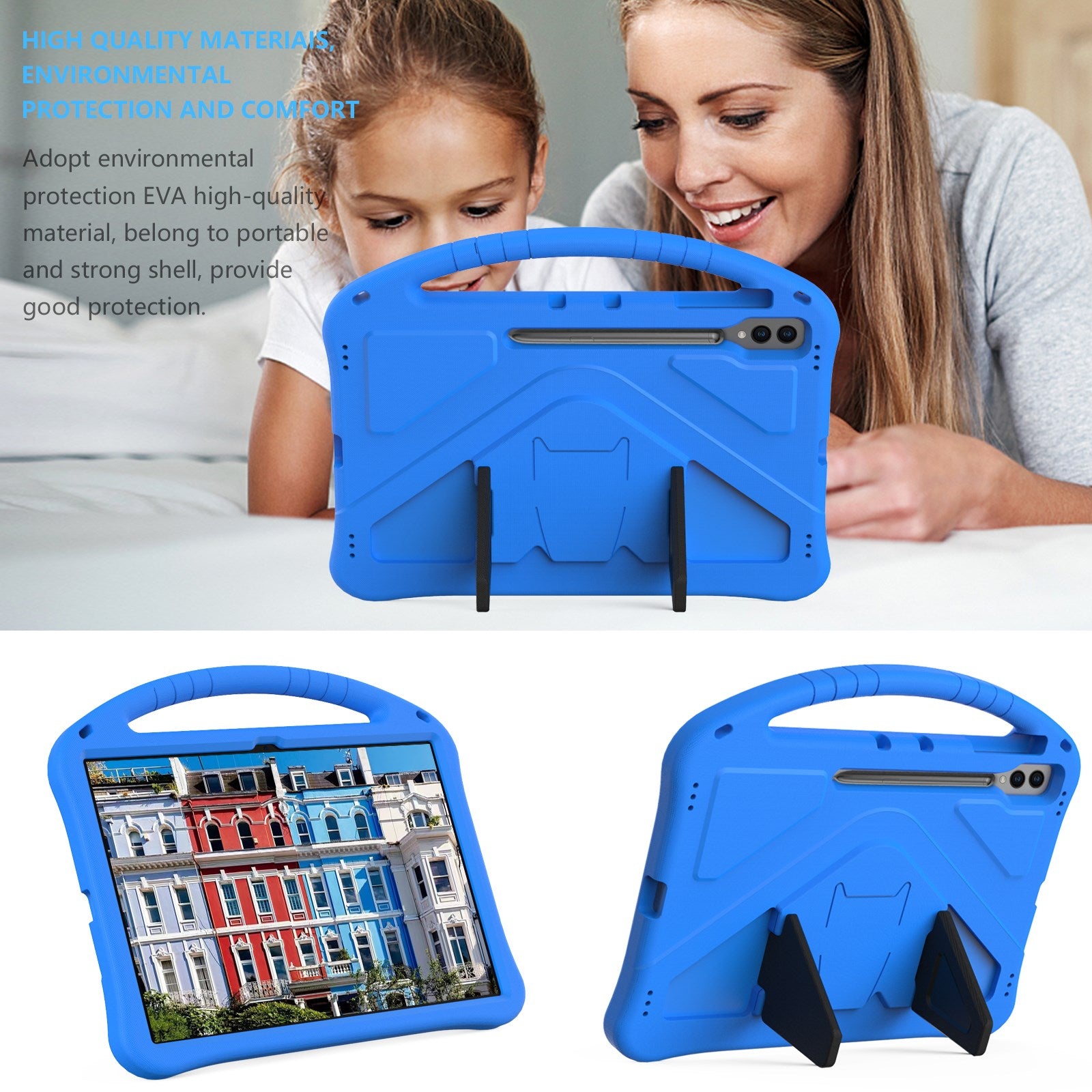 EIDERWOOD Samsung Galaxy Tab S10 Ultra Børnecover m. Kickstand - Sort