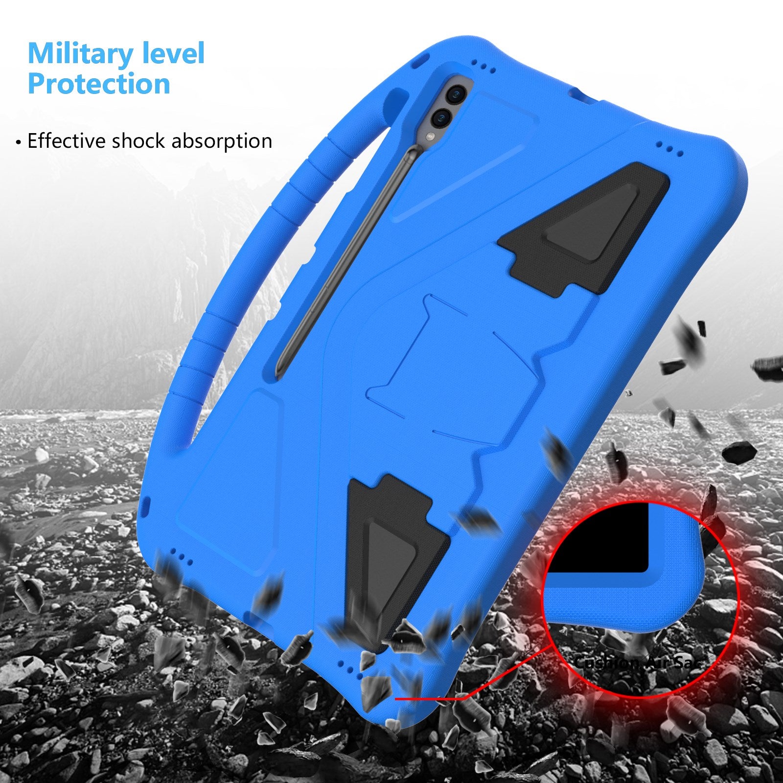 EIDERWOOD Samsung Galaxy Tab S10 Ultra Børnecover m. Kickstand - Sort