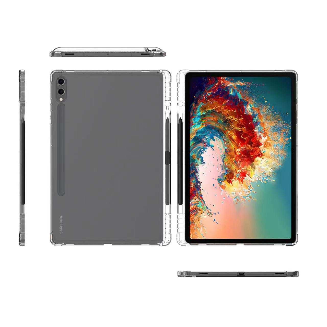 EIDERWOOD Stødsikkert Samsung Galaxy Tab S10 Ultra Cover m. Touch Pen Holder - Gennemsigtig