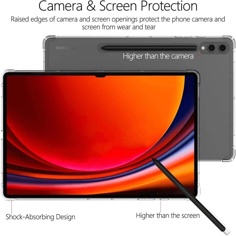 EIDERWOOD Samsung Galaxy Tab S10 Ultra Shockproof Cover m. Touch Pen Holder - Gennemsigtig