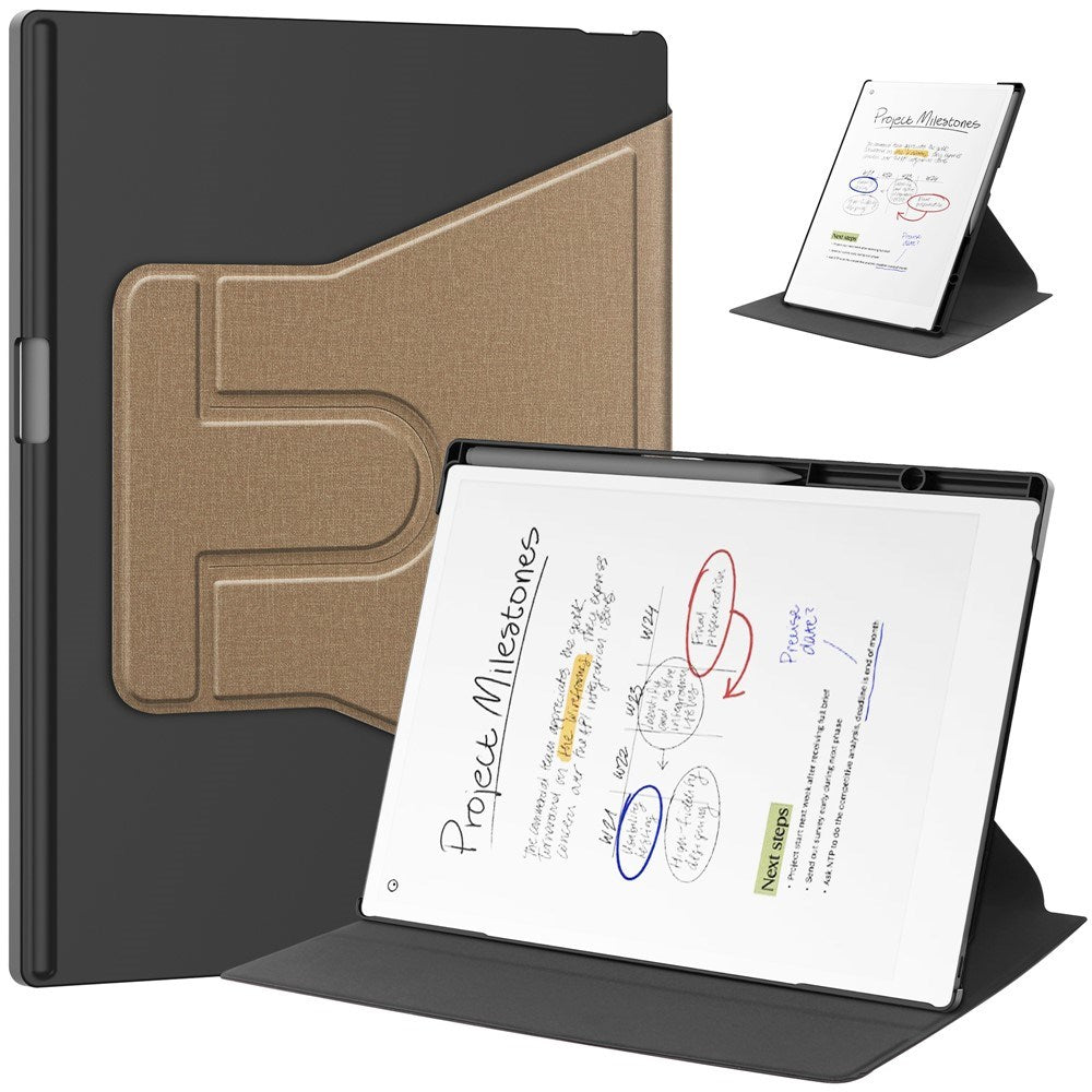 EIDERWOOD ReMarkable Paper Pro Kunstlæder Plast Cover m. Pen Holder - Brun