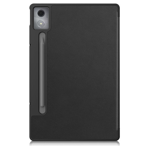 EIDERWOOD Lenovo IdeaTab Pro Kunstlæder Flip Cover m. Ståfunktion & Pencil Holder - Sort