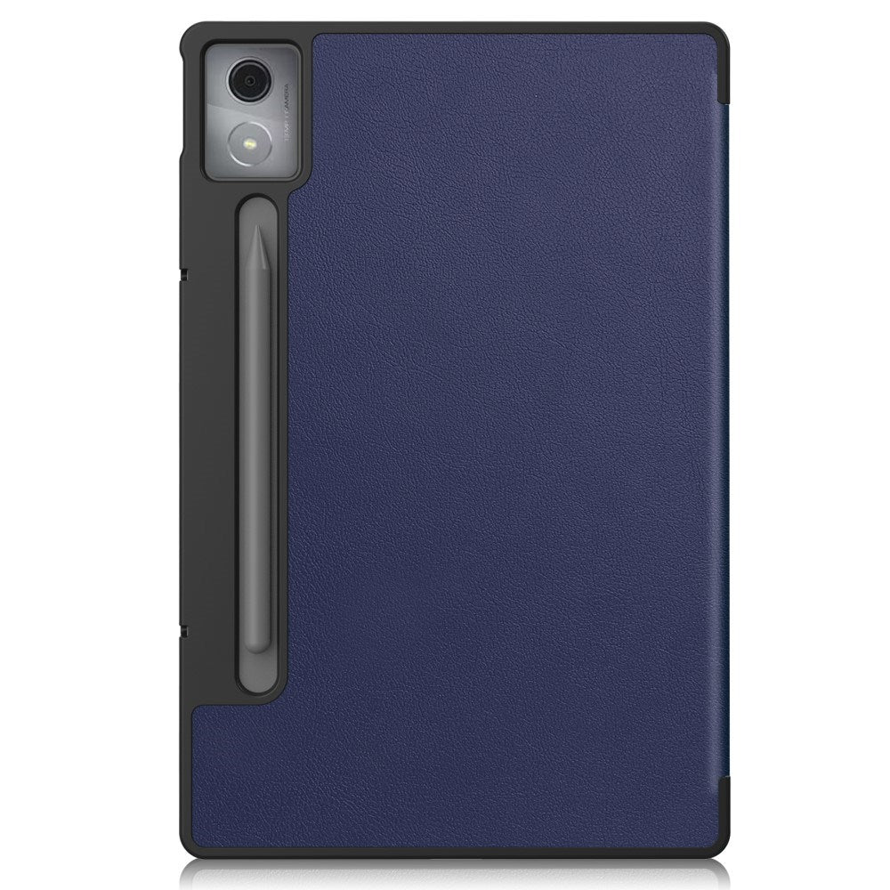 EIDERWOOD Lenovo IdeaTab Pro Kunstlæder Flip Cover m. Ståfunktion & Pencil Holder - Blå