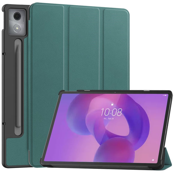 EIDERWOOD Lenovo IdeaTab Pro Kunstlæder Flip Cover m. Ståfunktion & Pencil Holder - Grøn