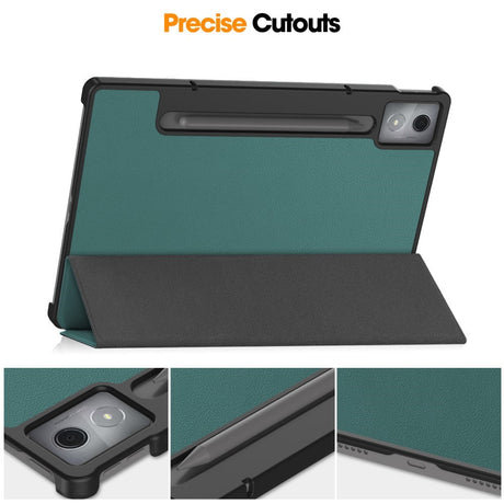 EIDERWOOD Lenovo IdeaTab Pro Kunstlæder Flip Cover m. Ståfunktion & Pencil Holder - Grøn