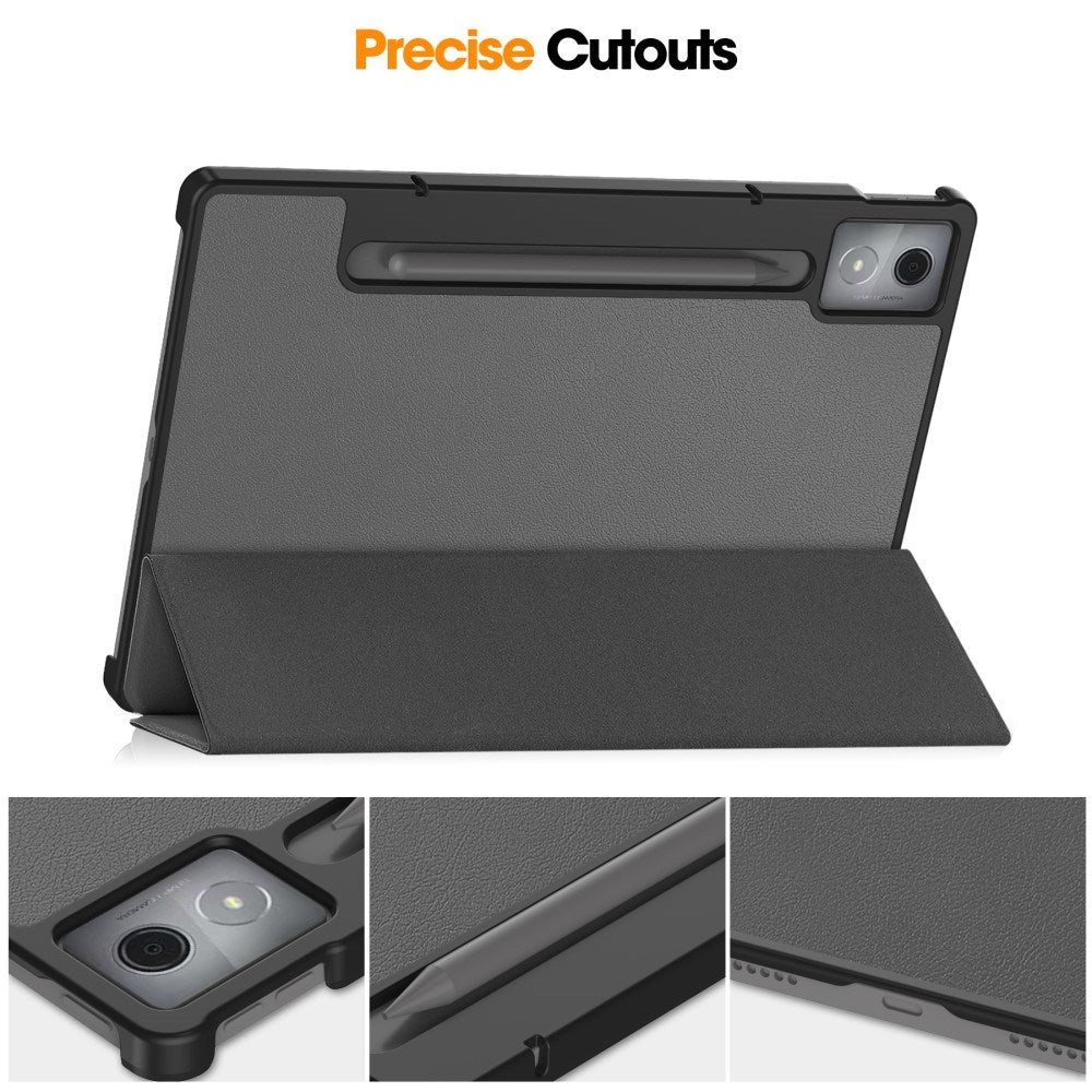 EIDERWOOD Lenovo IdeaTab Pro Kunstlæder Flip Cover m. Ståfunktion & Pencil Holder - Grå
