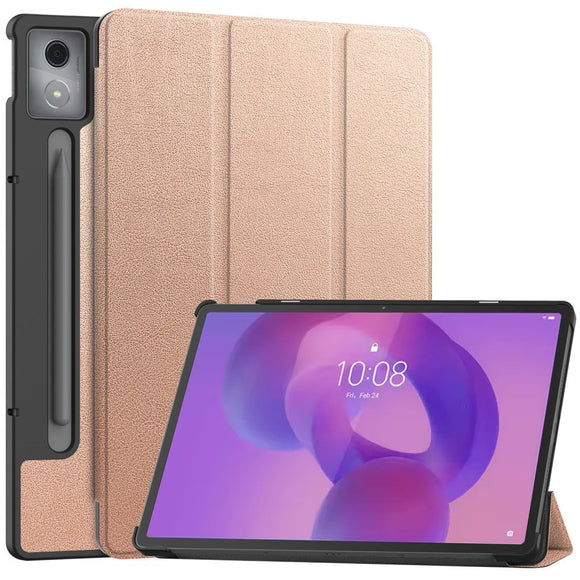 EIDERWOOD Lenovo IdeaTab Pro Kunstlæder Flip Cover m. Ståfunktion & Pencil Holder - Rose Gold