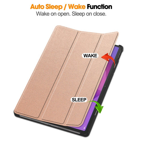 EIDERWOOD Lenovo IdeaTab Pro Kunstlæder Flip Cover m. Ståfunktion & Pencil Holder - Rose Gold