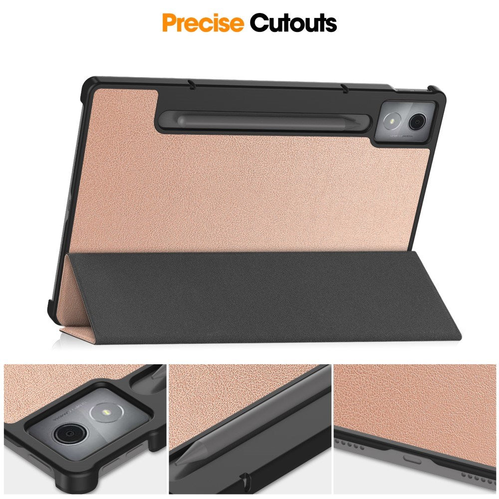 EIDERWOOD Lenovo IdeaTab Pro Kunstlæder Flip Cover m. Ståfunktion & Pencil Holder - Rose Gold
