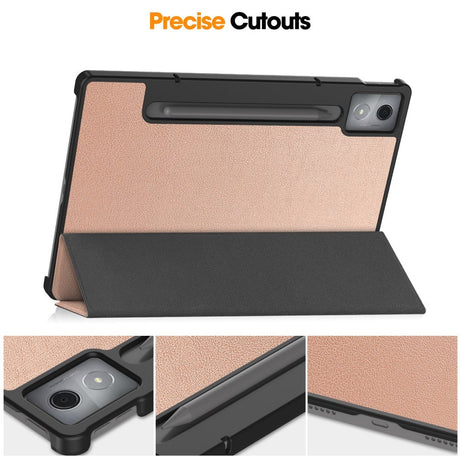EIDERWOOD Lenovo IdeaTab Pro Kunstlæder Flip Cover m. Ståfunktion & Pencil Holder - Rose Gold