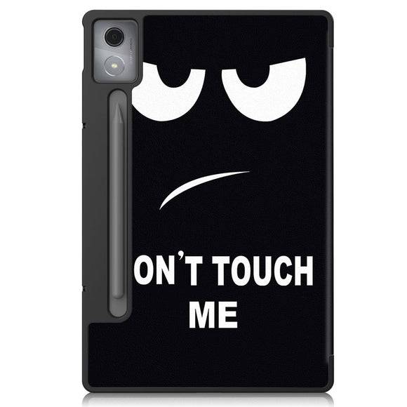 EIDERWOOD Lenovo IdeaTab Pro Tri-Fold Kunstlæder Flip Cover m. Mønster - Don't Touch Me