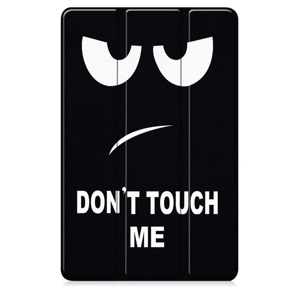 EIDERWOOD Lenovo IdeaTab Pro Tri-Fold Kunstlæder Flip Cover m. Mønster - Don't Touch Me