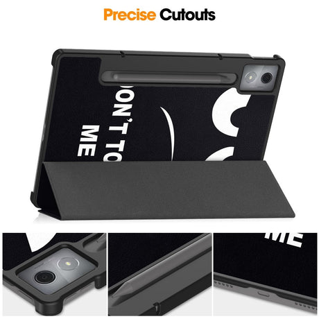 EIDERWOOD Lenovo IdeaTab Pro Tri-Fold Kunstlæder Flip Cover m. Mønster - Don't Touch Me