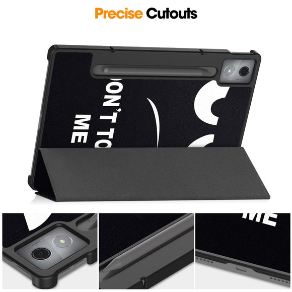 EIDERWOOD Lenovo IdeaTab Pro Tri-Fold Kunstlæder Flip Cover m. Mønster - Don't Touch Me