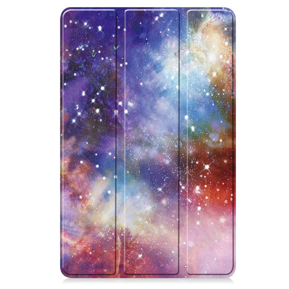 EIDERWOOD Lenovo IdeaTab Pro Tri-Fold Kunstlæder Flip Cover m. Mønster - Galakse