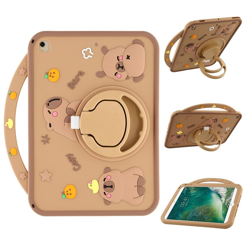 iPad 10.2" (2021 / 2020 / 2019) / iPad Air (2019) EIDERWOOD Silikone Cover m. Roterende Kickstand - Capybara