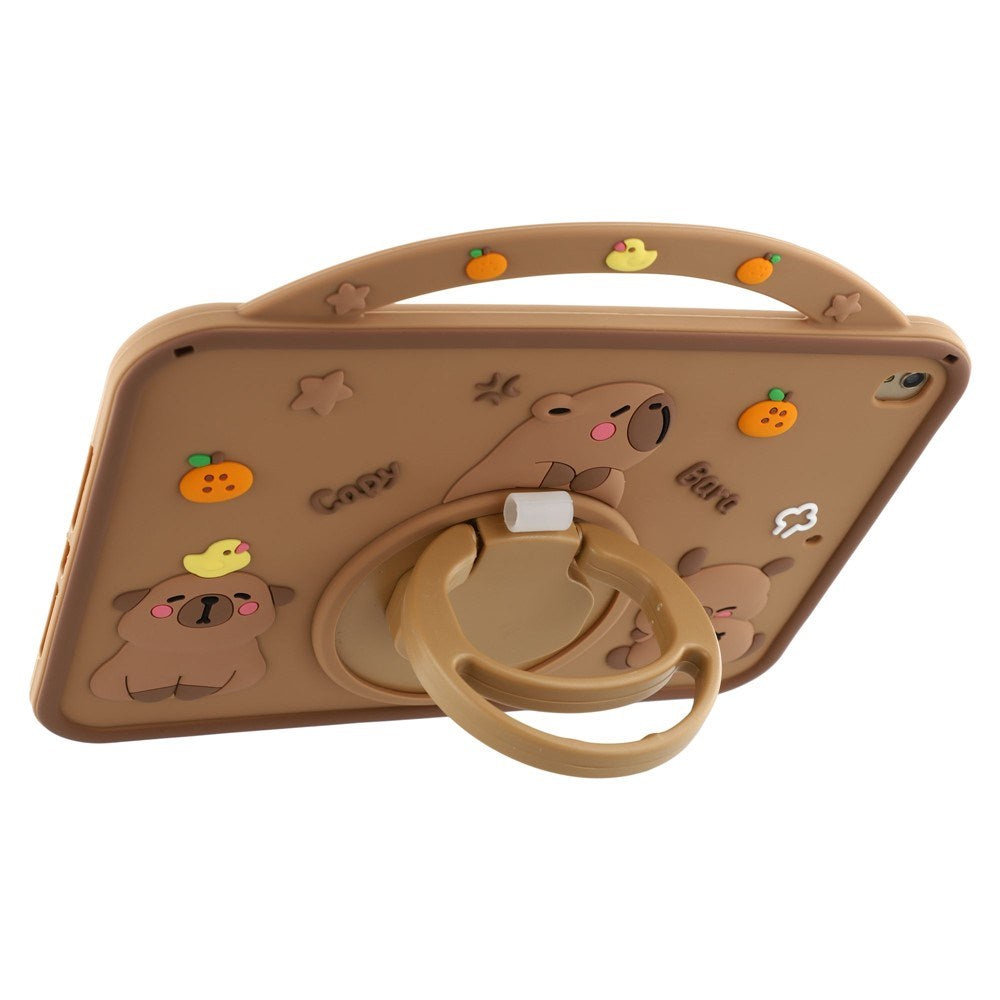 iPad 10.2" (2021 / 2020 / 2019) / iPad Air (2019) EIDERWOOD Silikone Cover m. Roterende Kickstand - Capybara