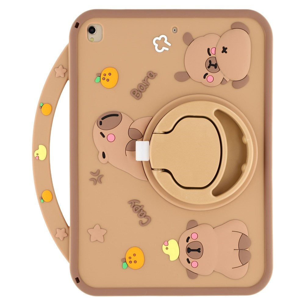 iPad 10.2" (2021 / 2020 / 2019) / iPad Air (2019) EIDERWOOD Silikone Cover m. Roterende Kickstand - Capybara