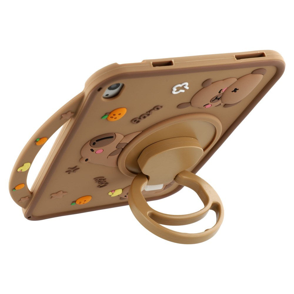 iPad 11" (2025) / 10.9" (2022) EIDERWOOD Silikone Cover m. Roterende Kickstand - Capybara