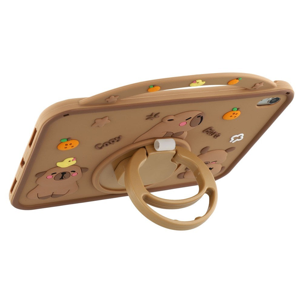 iPad 11" (2025) / 10.9" (2022) EIDERWOOD Silikone Cover m. Roterende Kickstand - Capybara