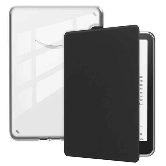 EIDERWOOD Amazon Kindle Paperwhite (2024) Kunstlæder Flip Cover - Gennemsigtig / Sort