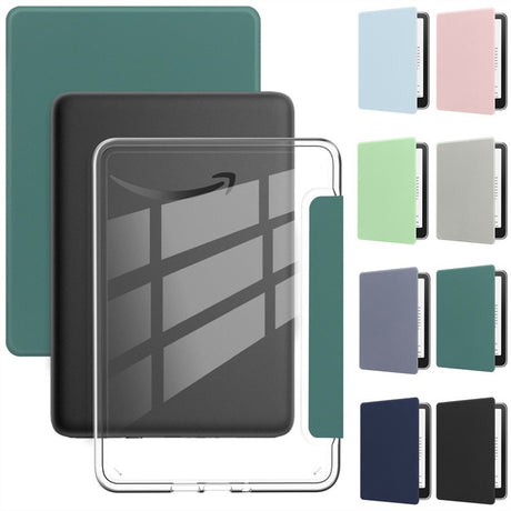 EIDERWOOD Amazon Kindle Paperwhite (2024) Kunstlæder Flip Cover - Gennemsigtig / Grå