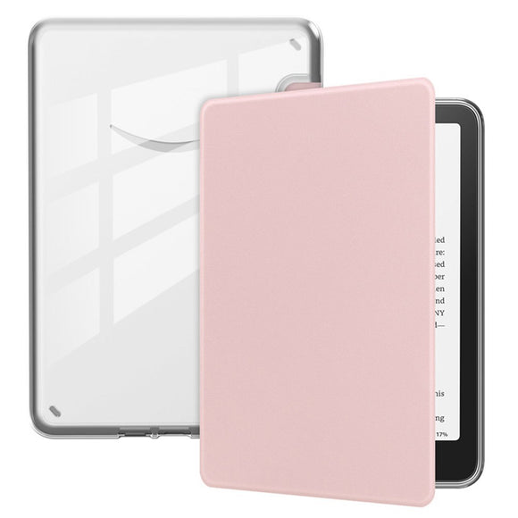 EIDERWOOD Amazon Kindle Paperwhite (2024) Kunstlæder Flip Cover - Gennemsigtig / Lyserød