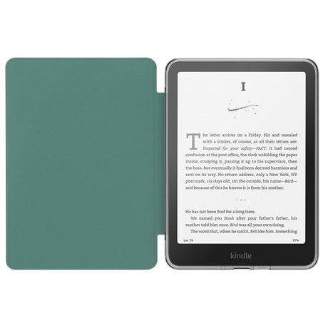 EIDERWOOD Amazon Kindle Paperwhite (2024) Kunstlæder Flip Cover - Gennemsigtig / Lyseblå