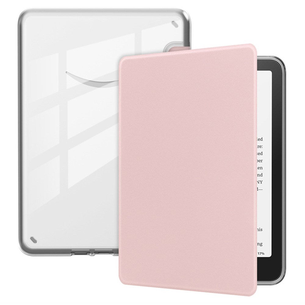 EIDERWOOD Amazon Kindle 11th Generation (2022) Kunstlæder Flip Cover - Gennemsigtig / Lyserød